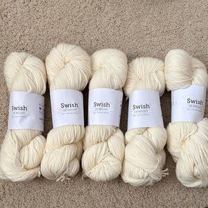 Swish DK Weight Cream Yarn Bundle